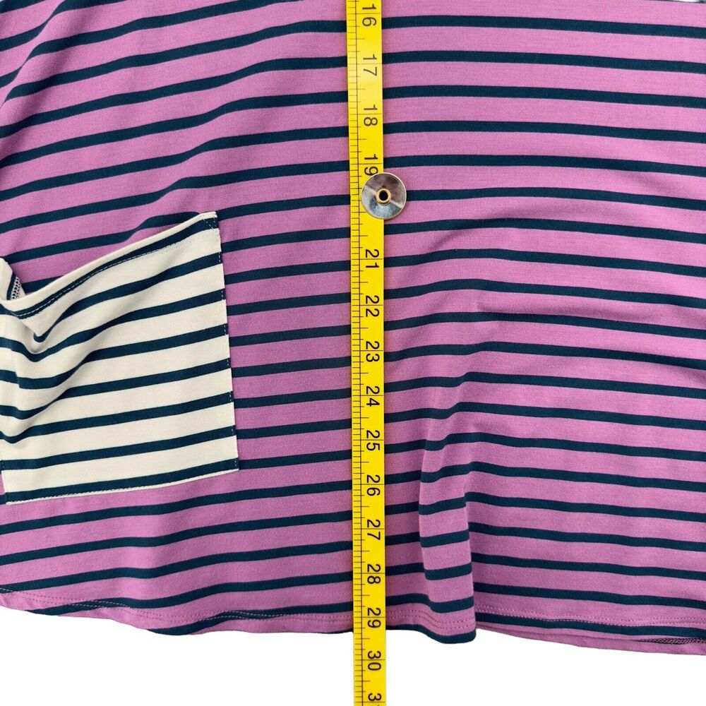 Matilda Jane‎ Long Sleeve Top Womens Size Large Purple Stripe Front Pockets - Picture 13 of 14